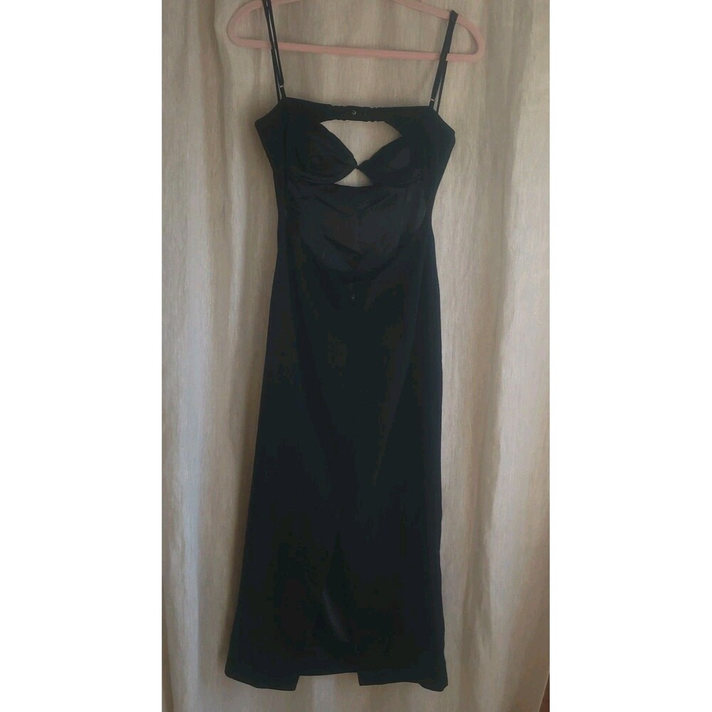 Bardot Vienna Bustier Midi Dress Black Classic Size 6/Medium Sexy Valentine's - Picture 7 of 14